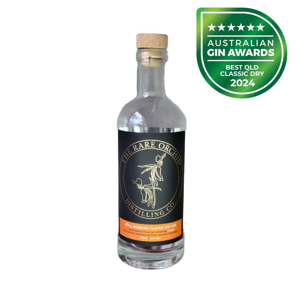 Still Working Classic Dry Gin bottle with Best Classic Dry Gin QLD award